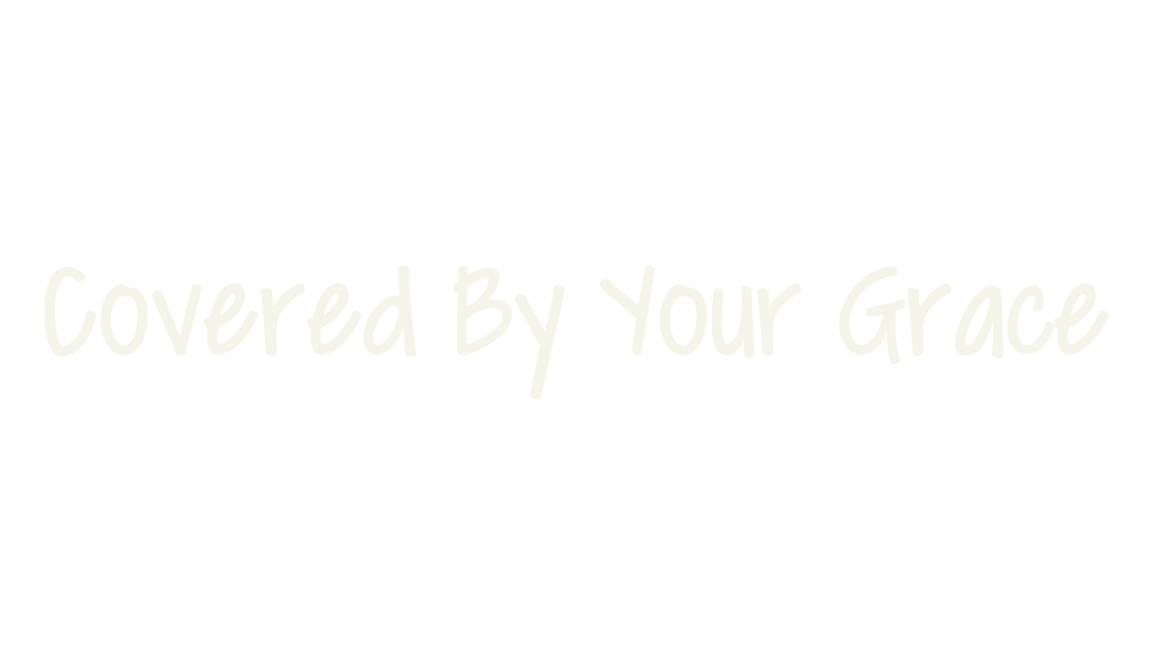 Covered By Your Grace, handwritten font preview