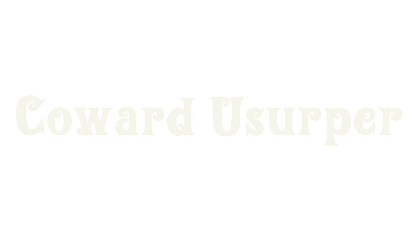 Coward Usurper, spooky font preview