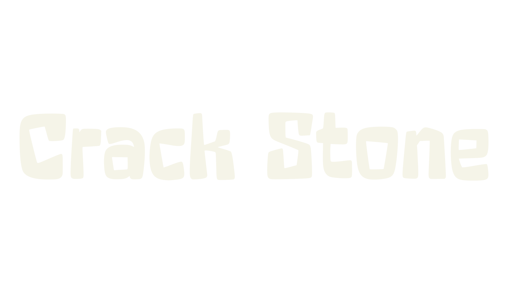 Crack Stone, futuristic font preview
