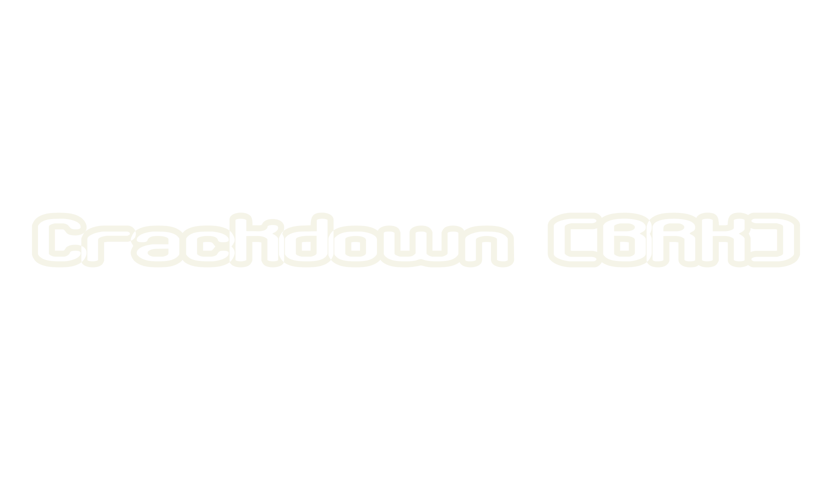 Crackdown (BRK), outline font preview