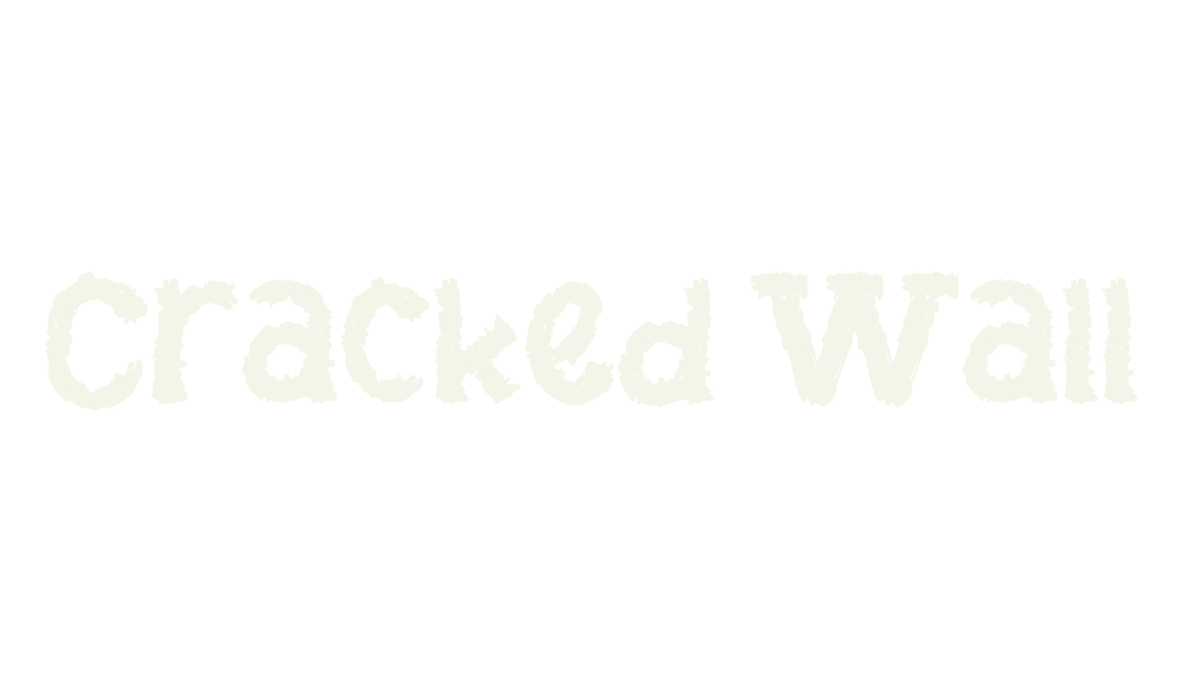 Cracked Wall, moss font preview