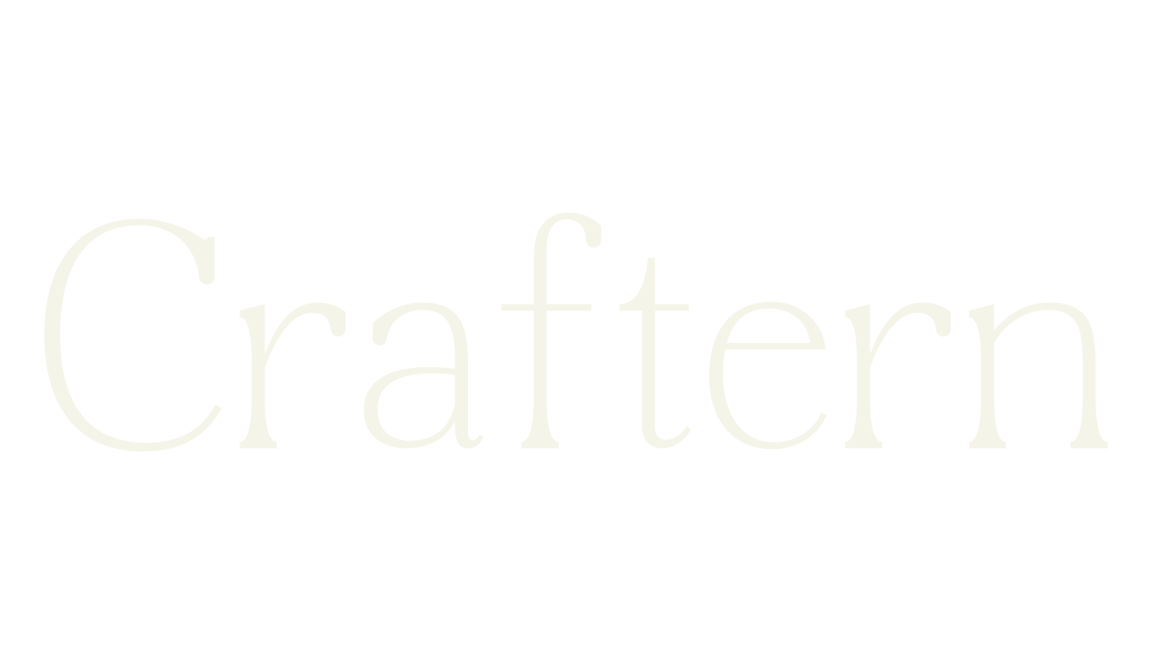 Craftern, serif font preview