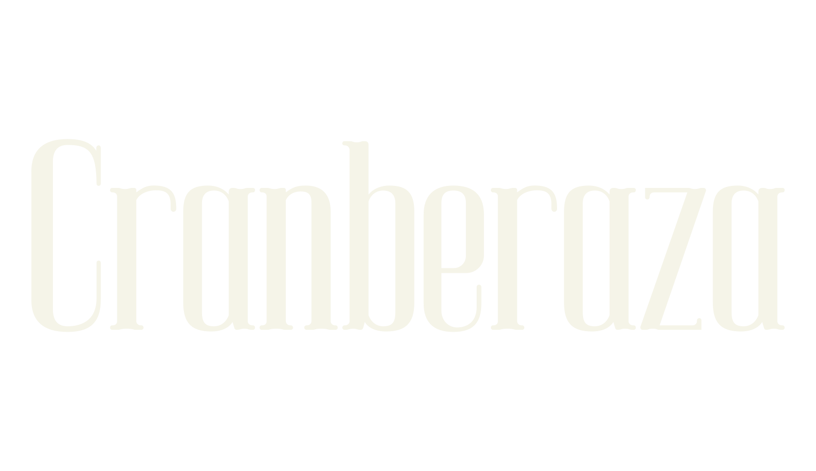 Cranberaza, narrow font preview