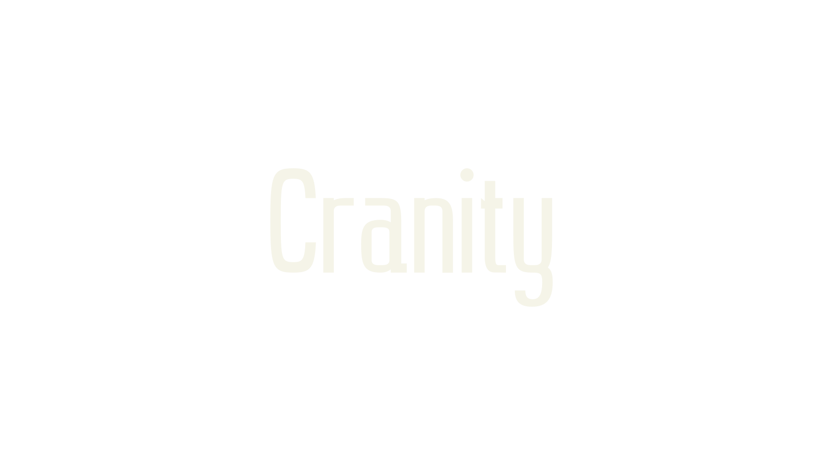 Cranity, condensed font preview