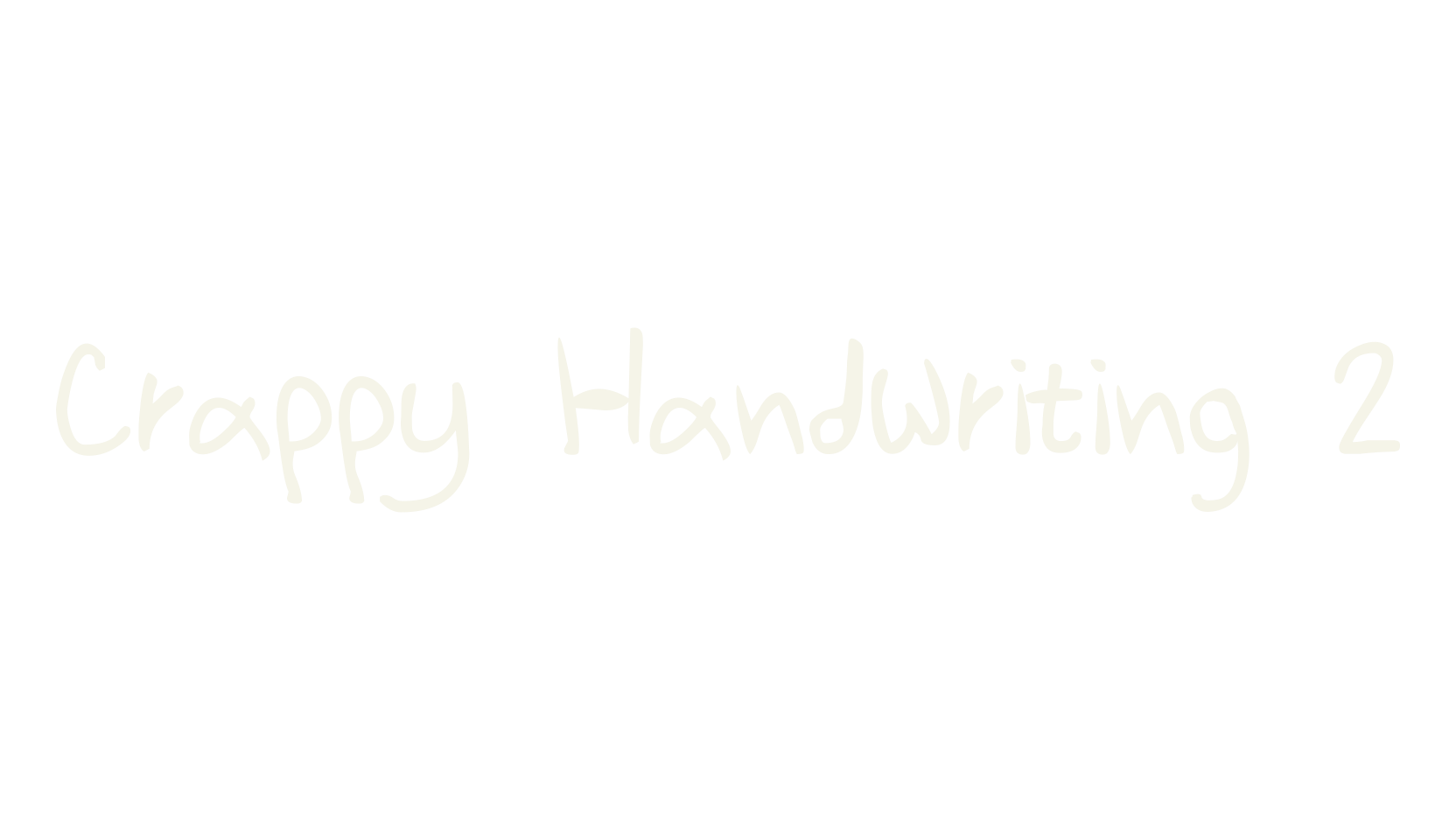 Crappy Handwriting 2, handwriting font preview