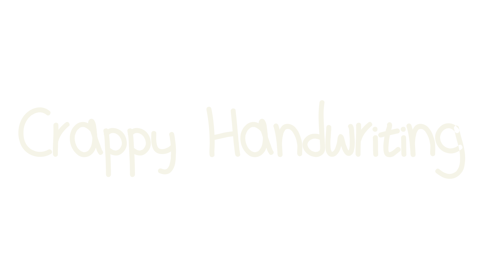 Crappy Handwriting, handwriting font preview