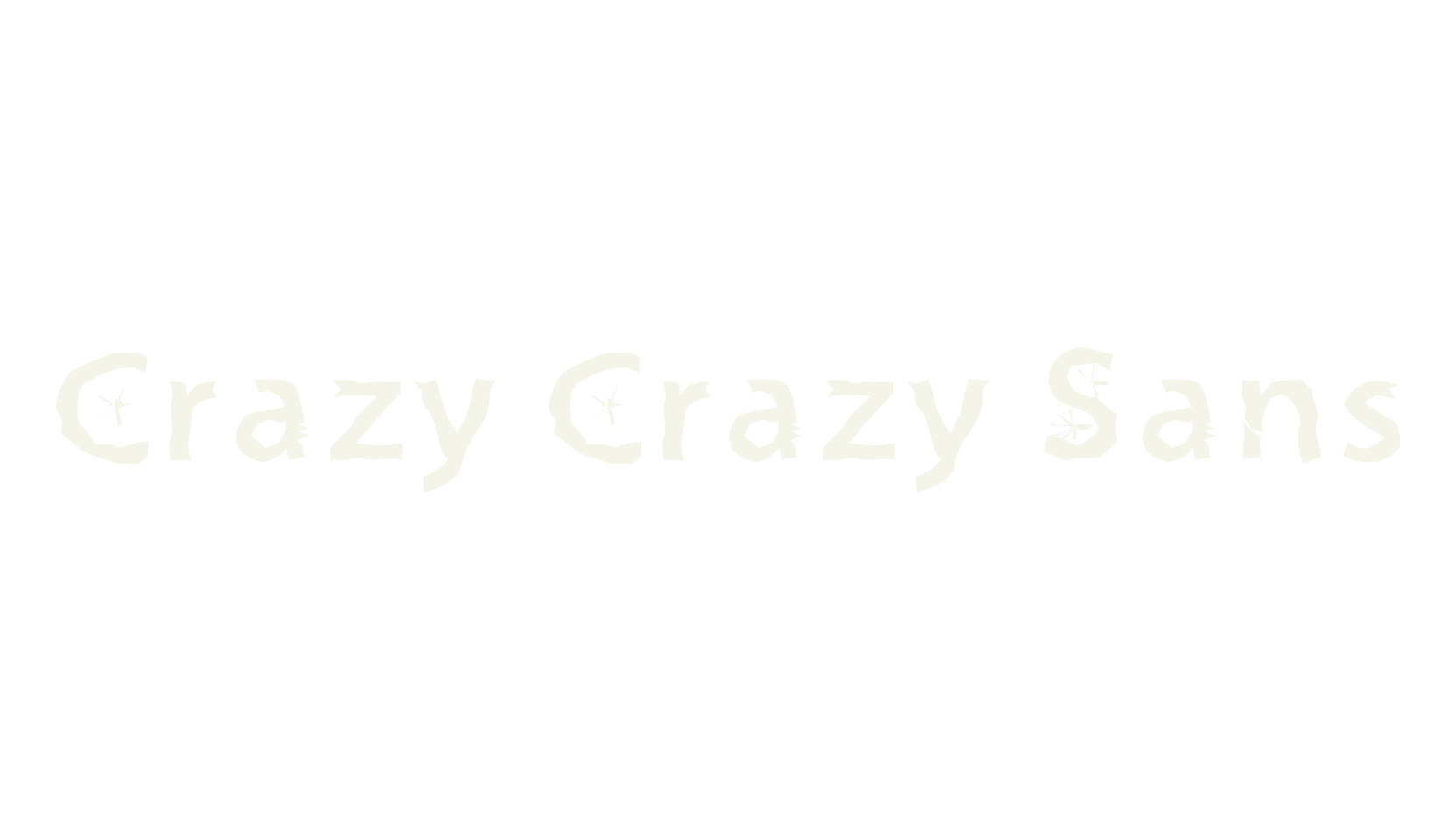 Crazy Crazy Sans, display market font preview