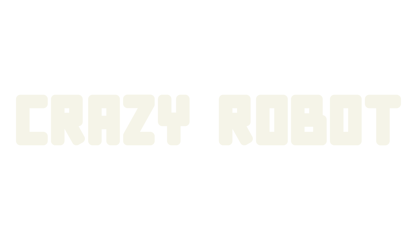 Crazy Robot, cute font preview