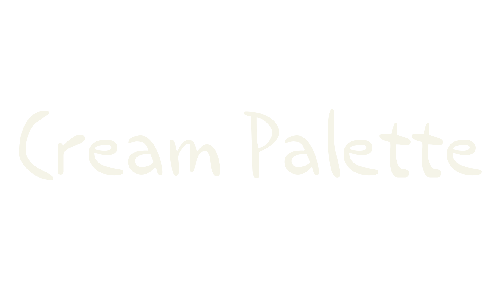 Cream Palette, handwriting font preview