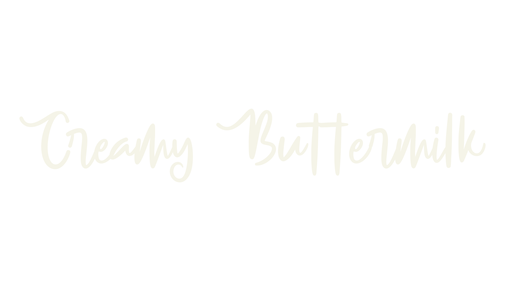 Creamy Buttermilk, cursive font preview