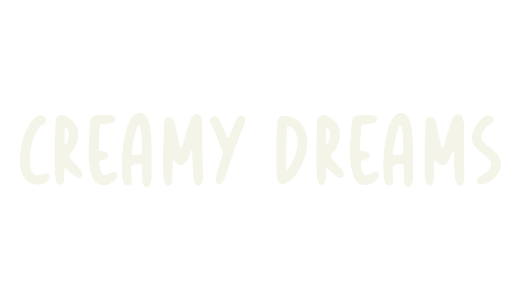 Creamy Dreams, fancy font preview