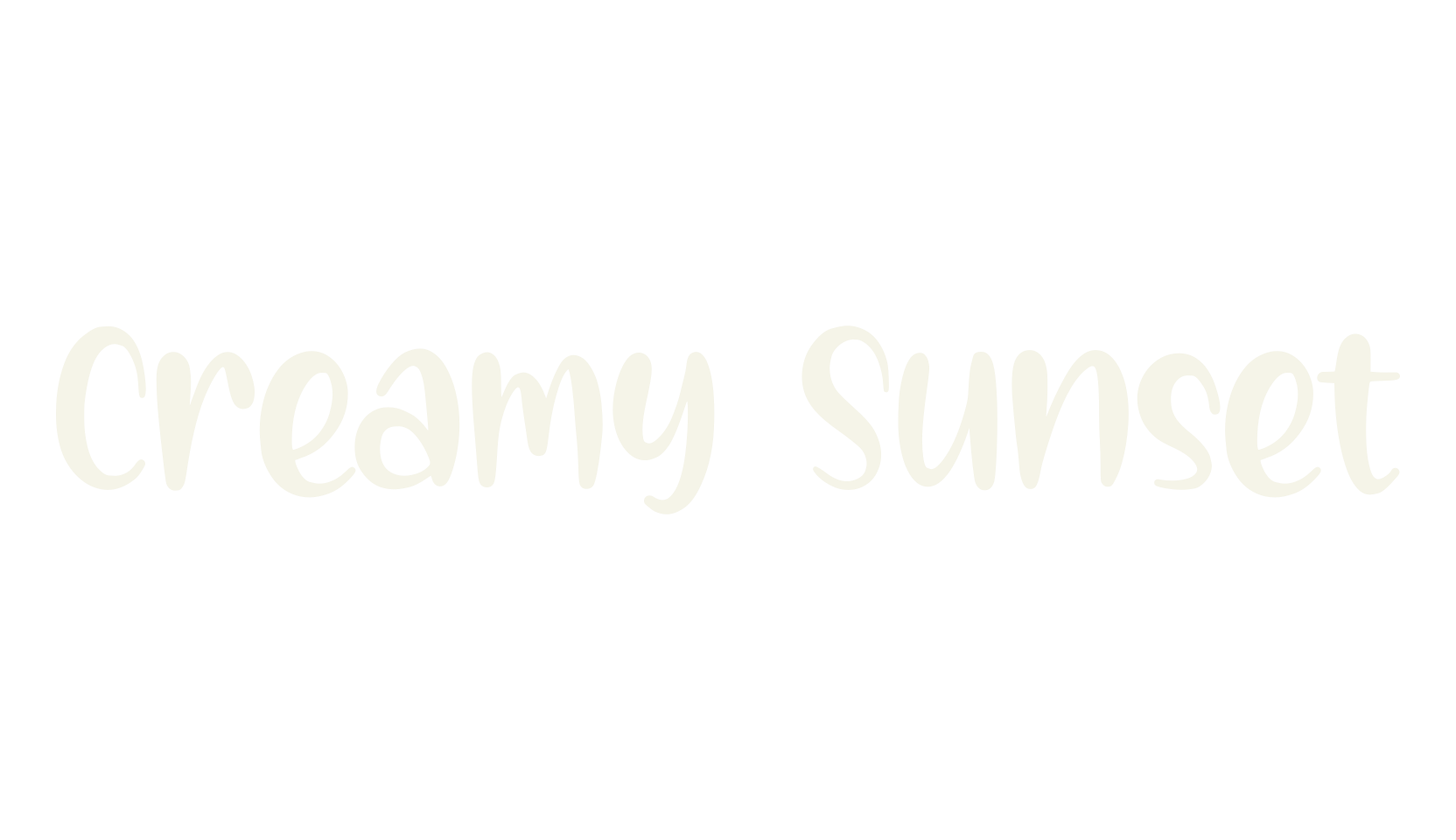 Creamy Sunset, fashion sign font preview