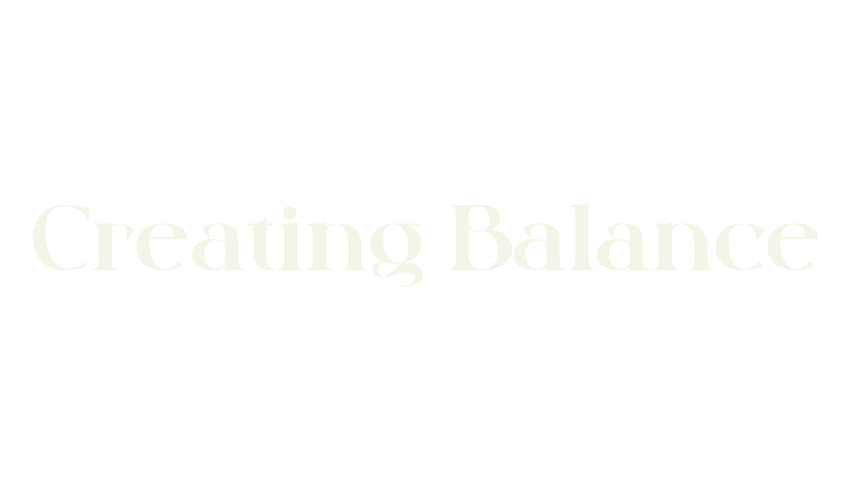 Creating Balance, serif font preview