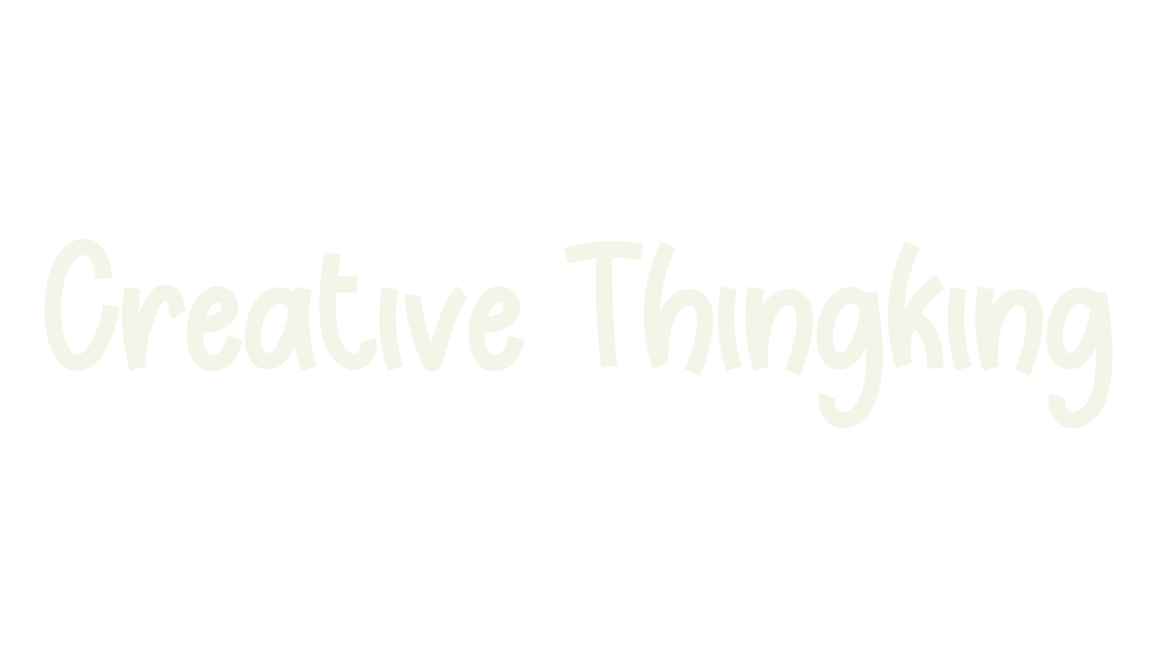 Creative Thingking, handwriting font preview