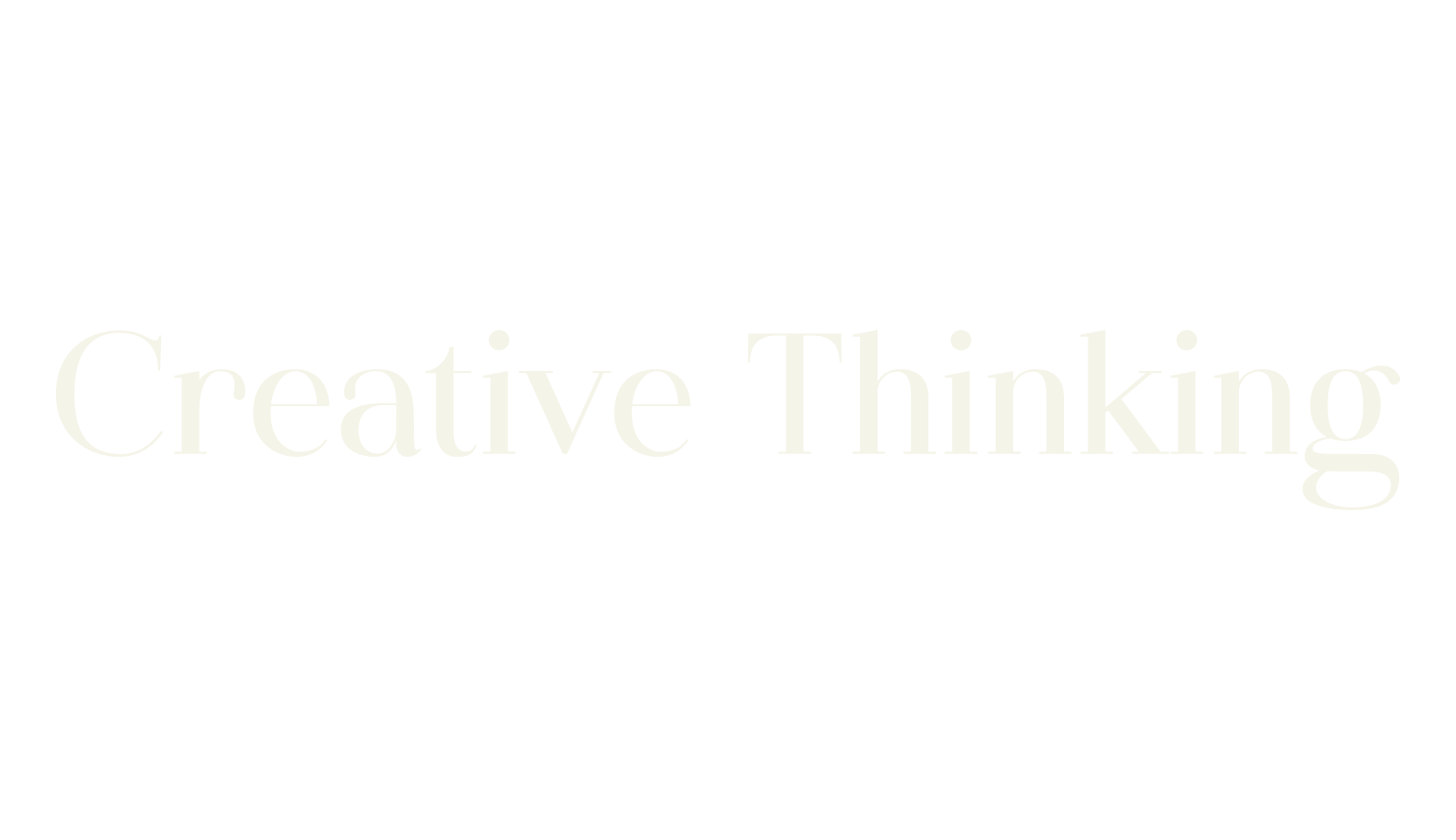 Creative Thinking, pretty font preview