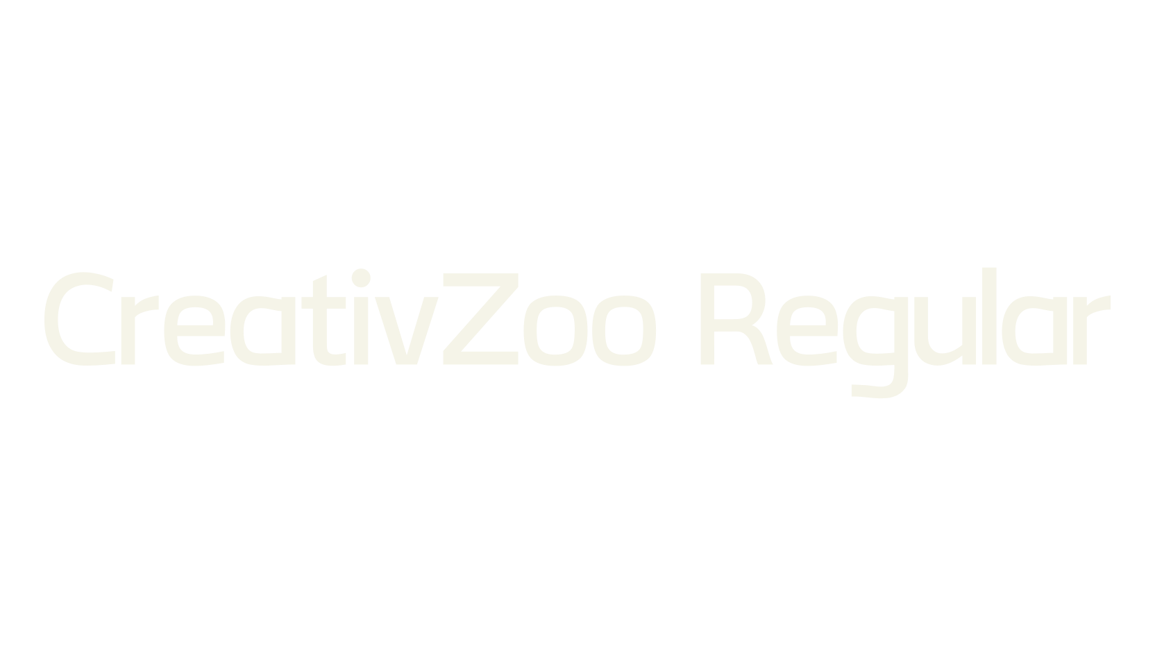 CreativZoo Regular, sans serif font preview