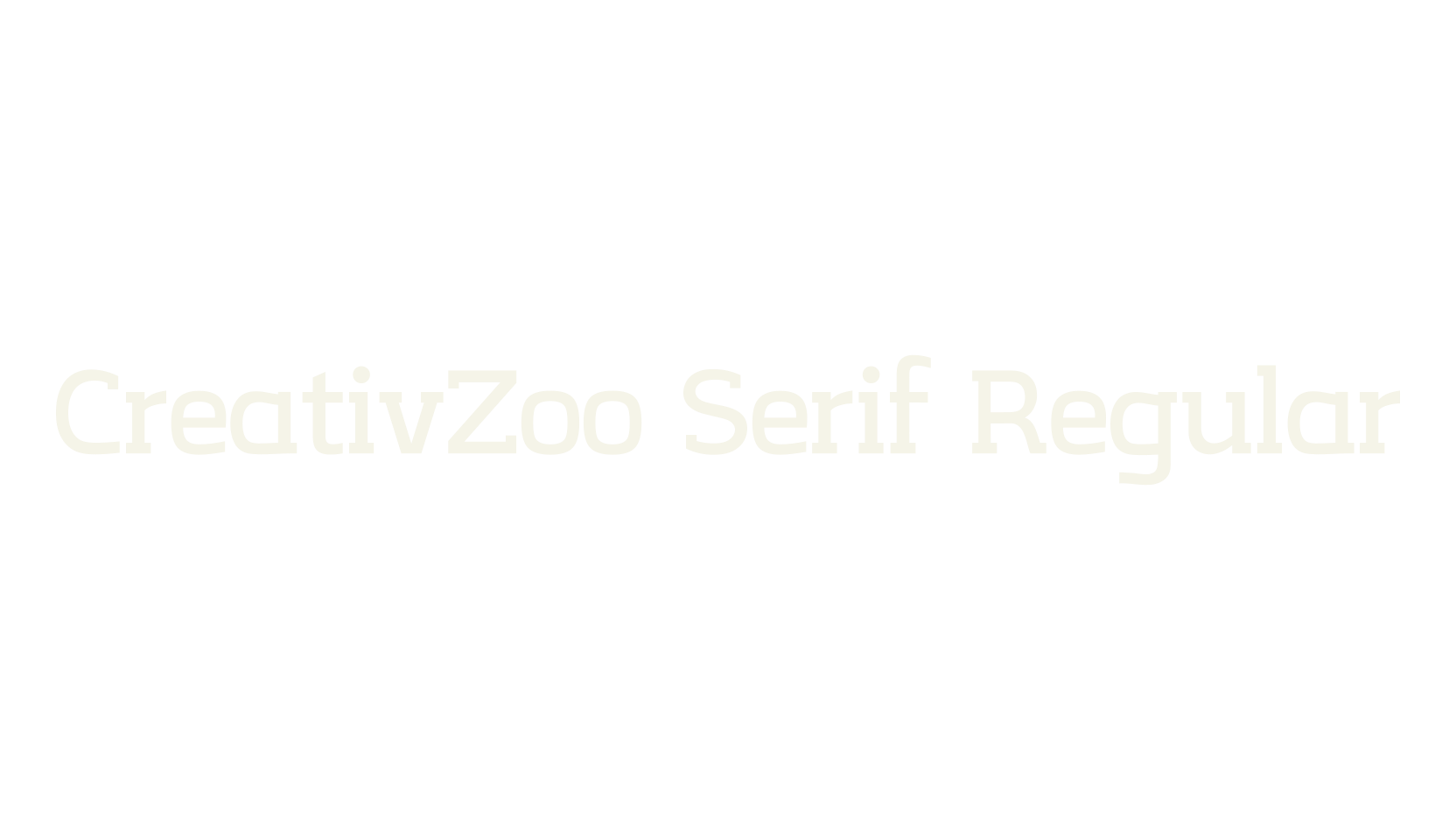 CreativZoo Serif Regular, serif font preview