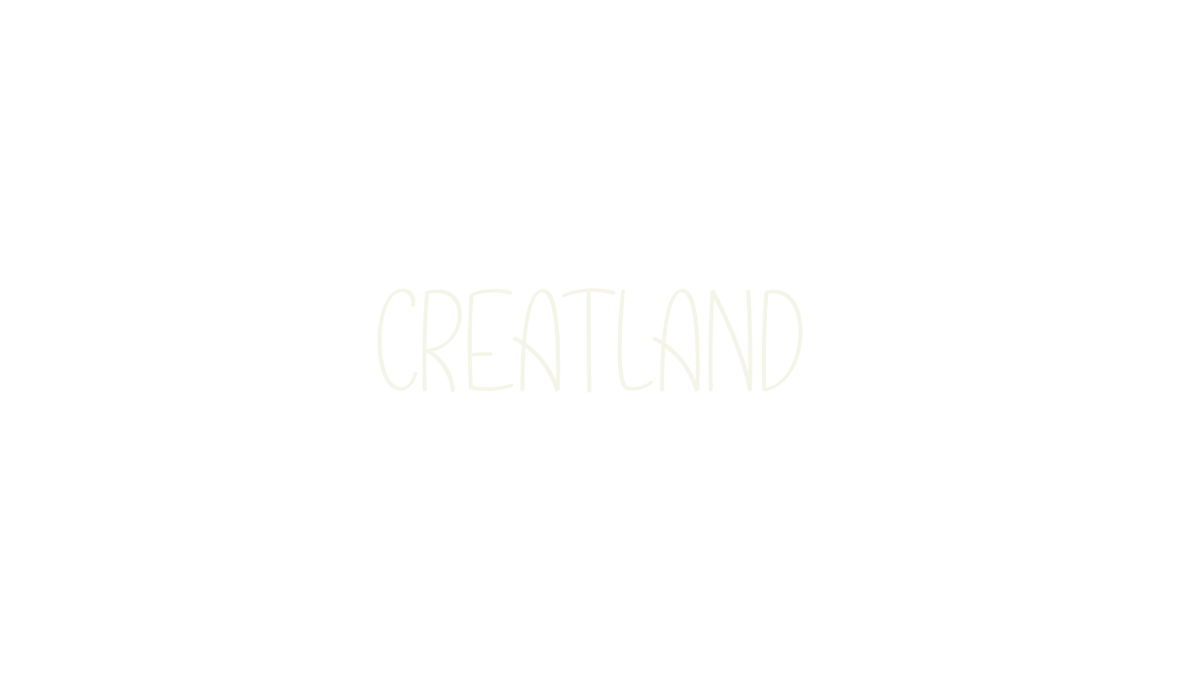 Creatland, handwriting font preview