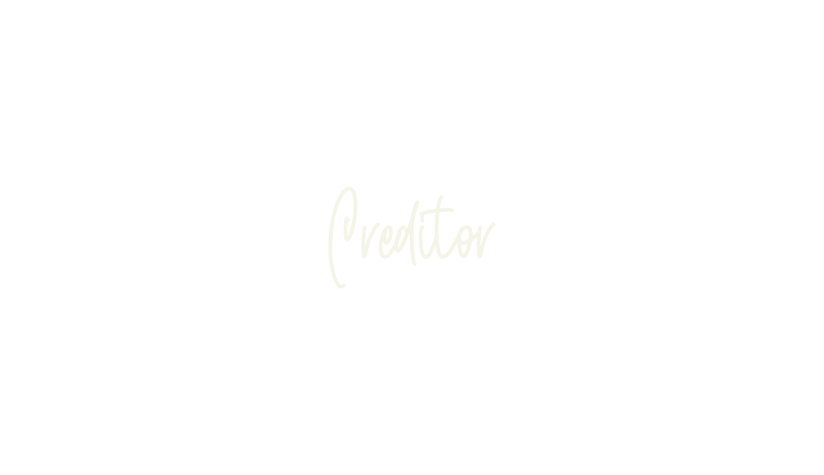 Creditor, lettering font preview