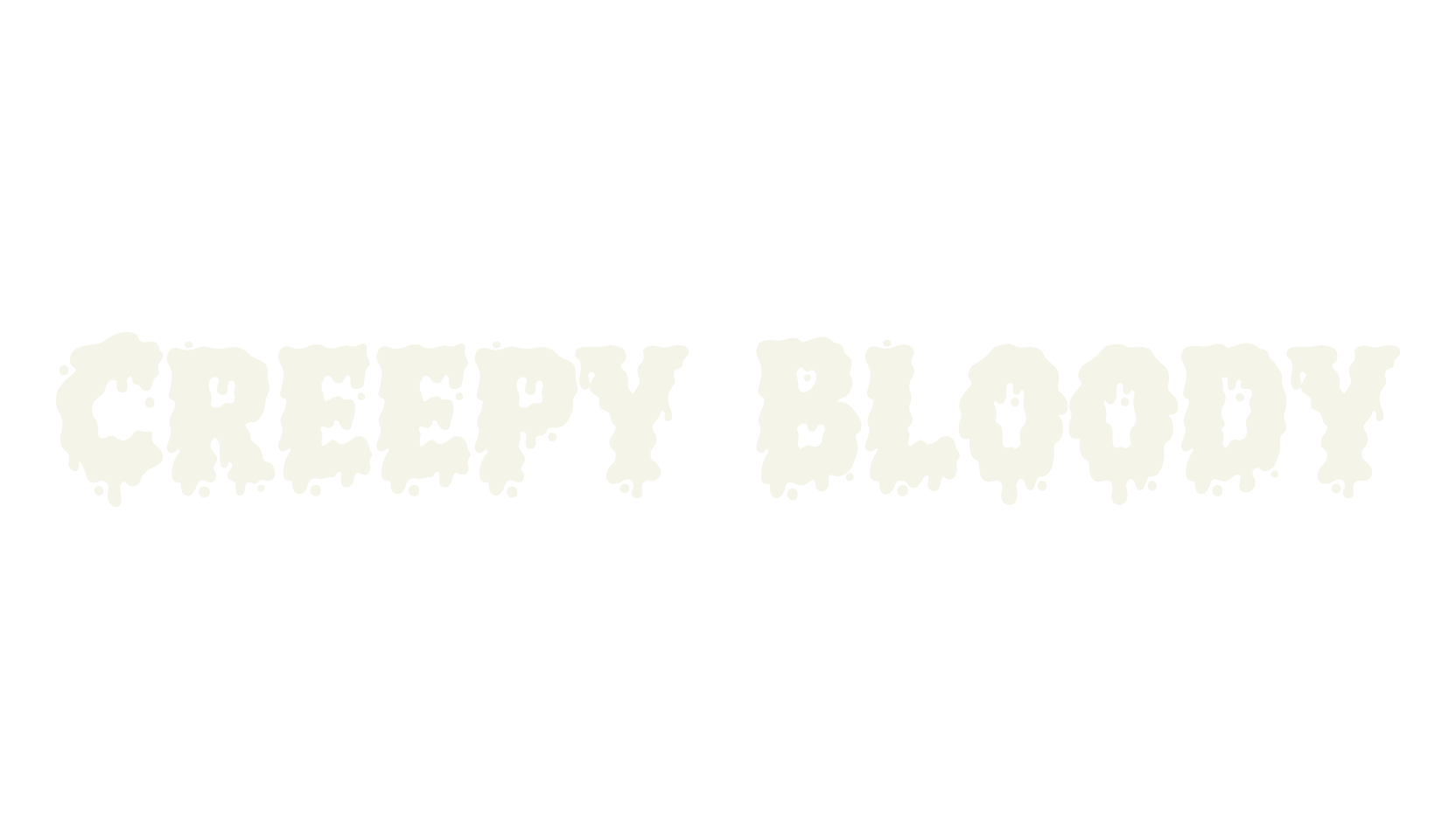 Creepy Bloody, creepy font preview