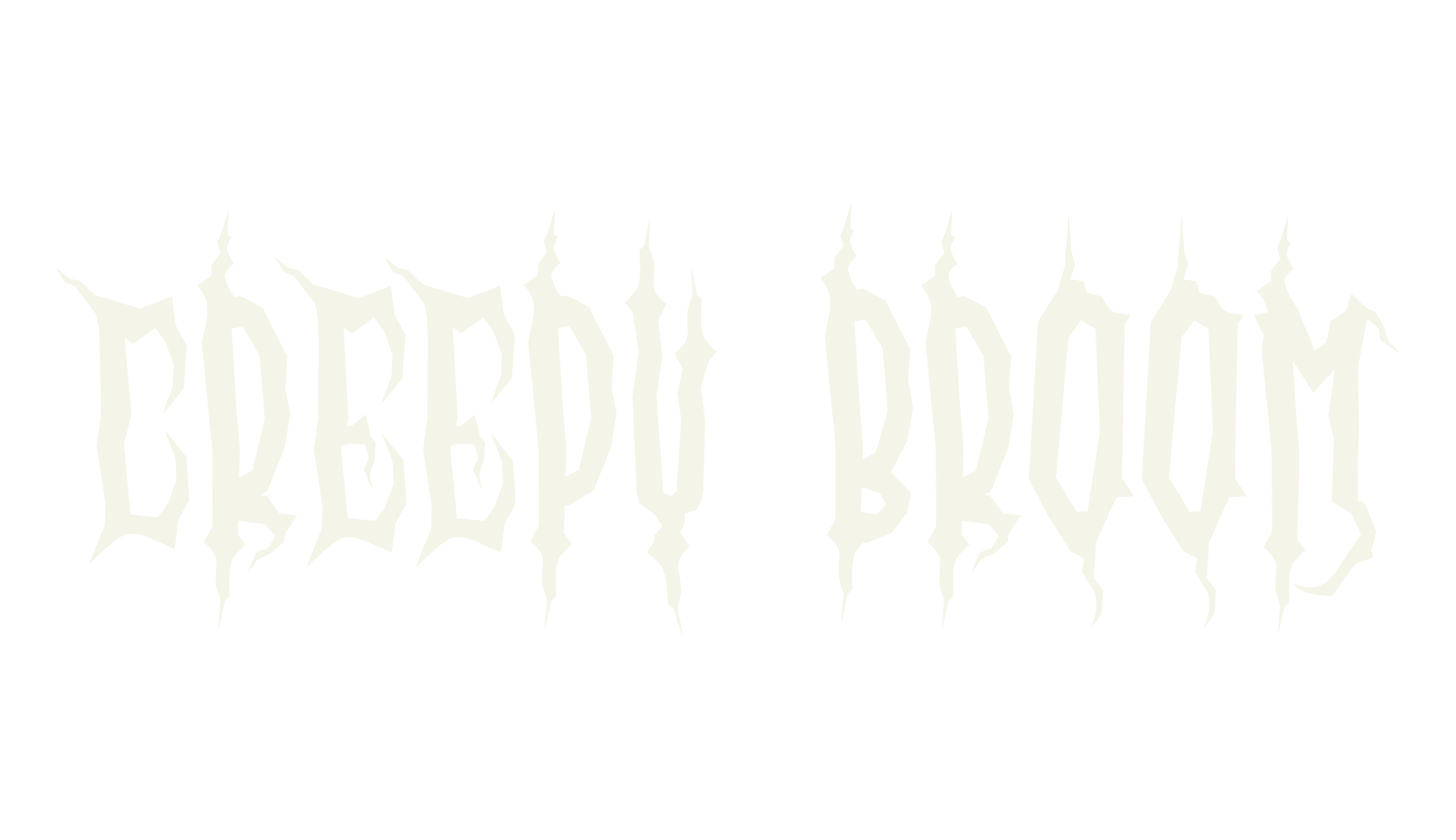 Creepy Broom, death metal font preview