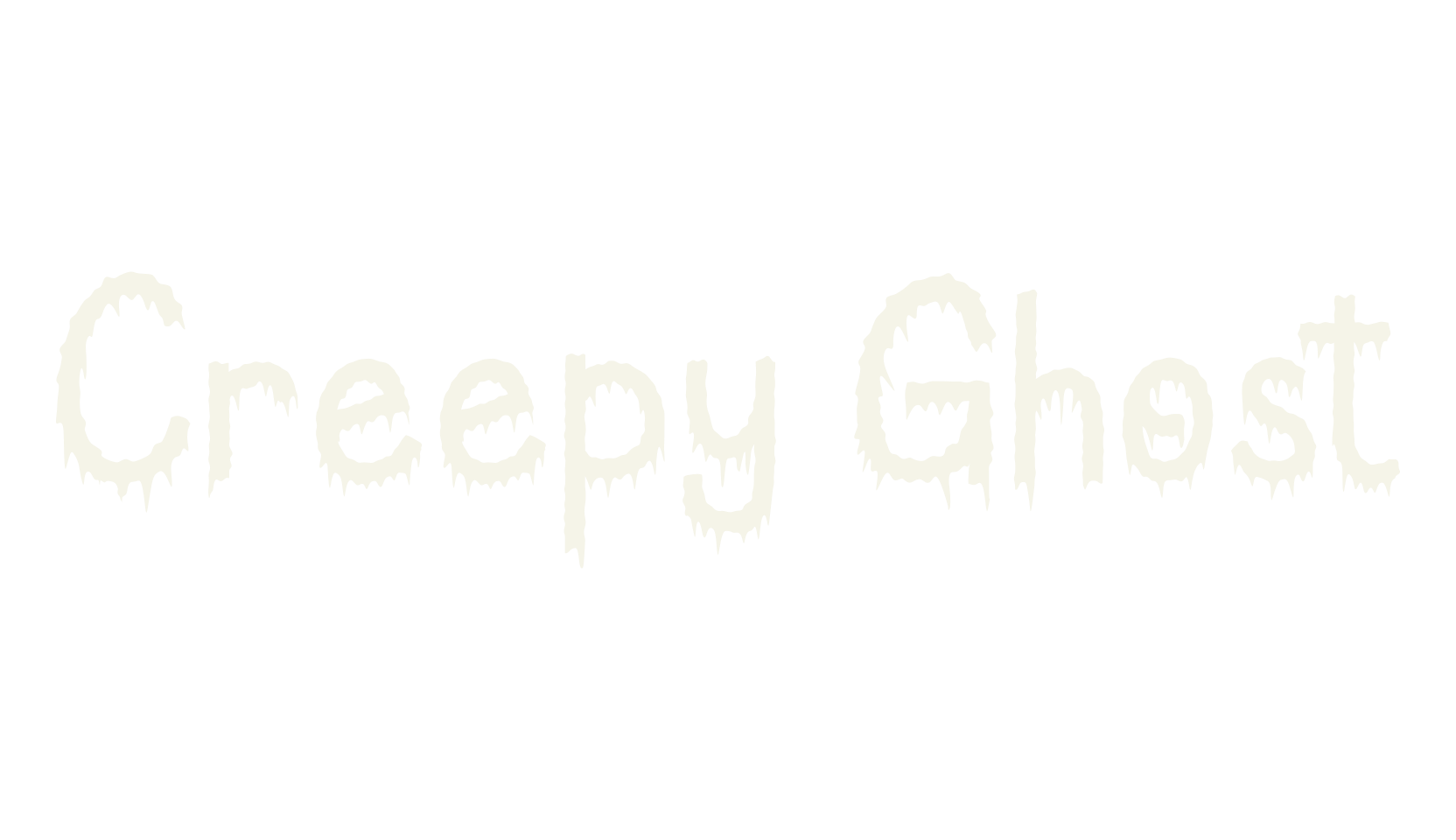 Creepy Ghost, creepy font preview