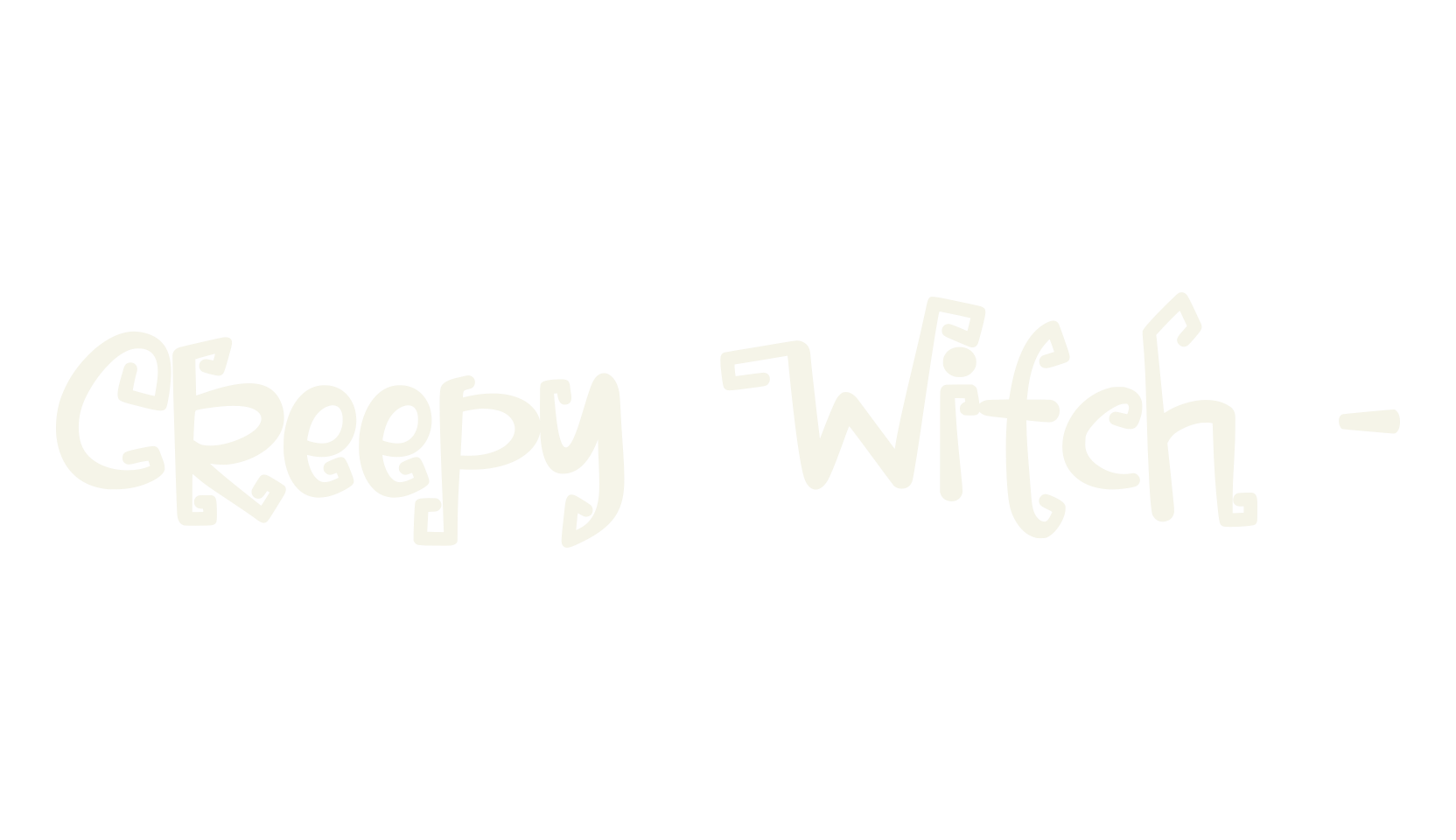 Creepy Witch -, spooky font preview