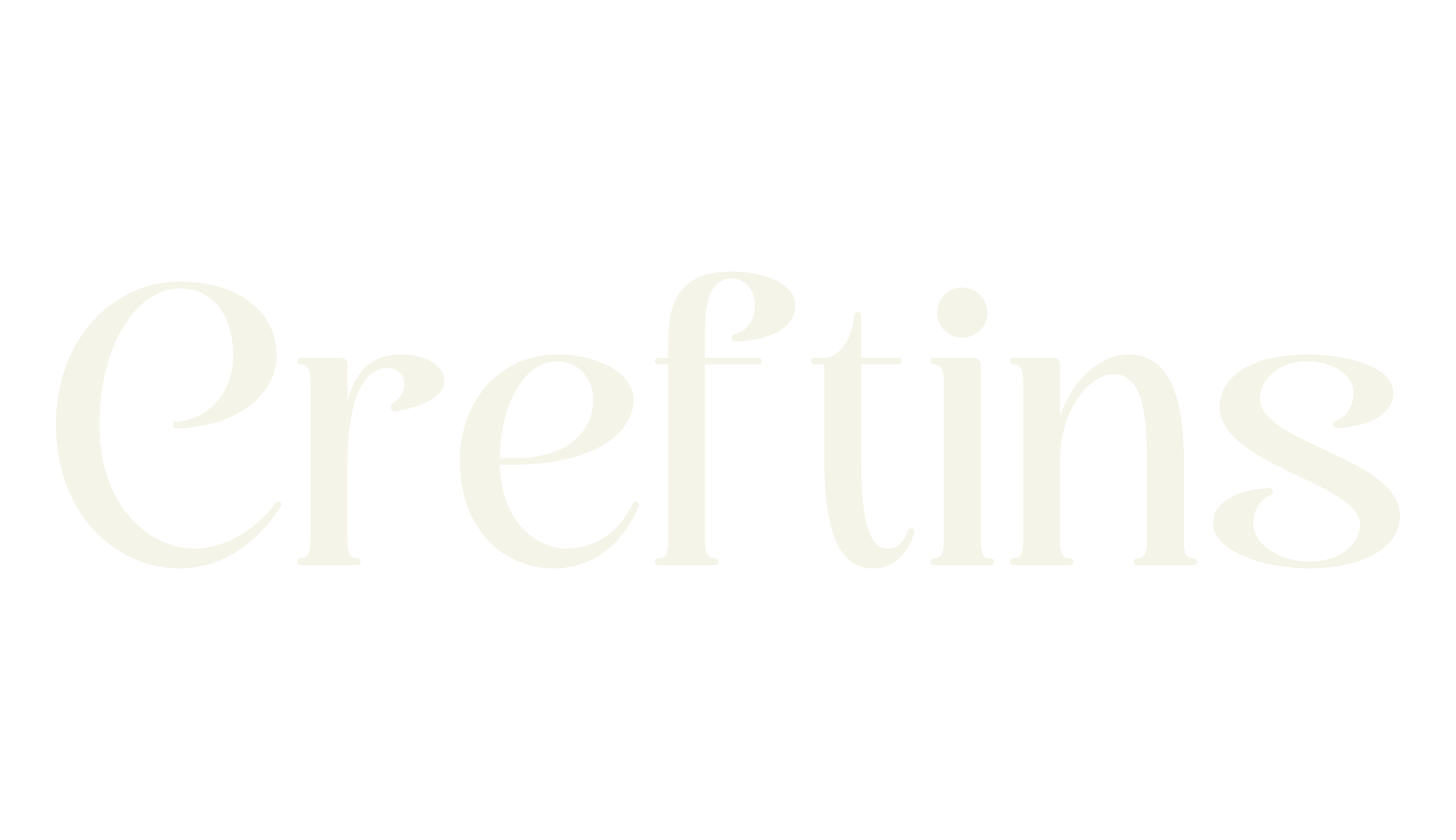 Creftins, unique font preview