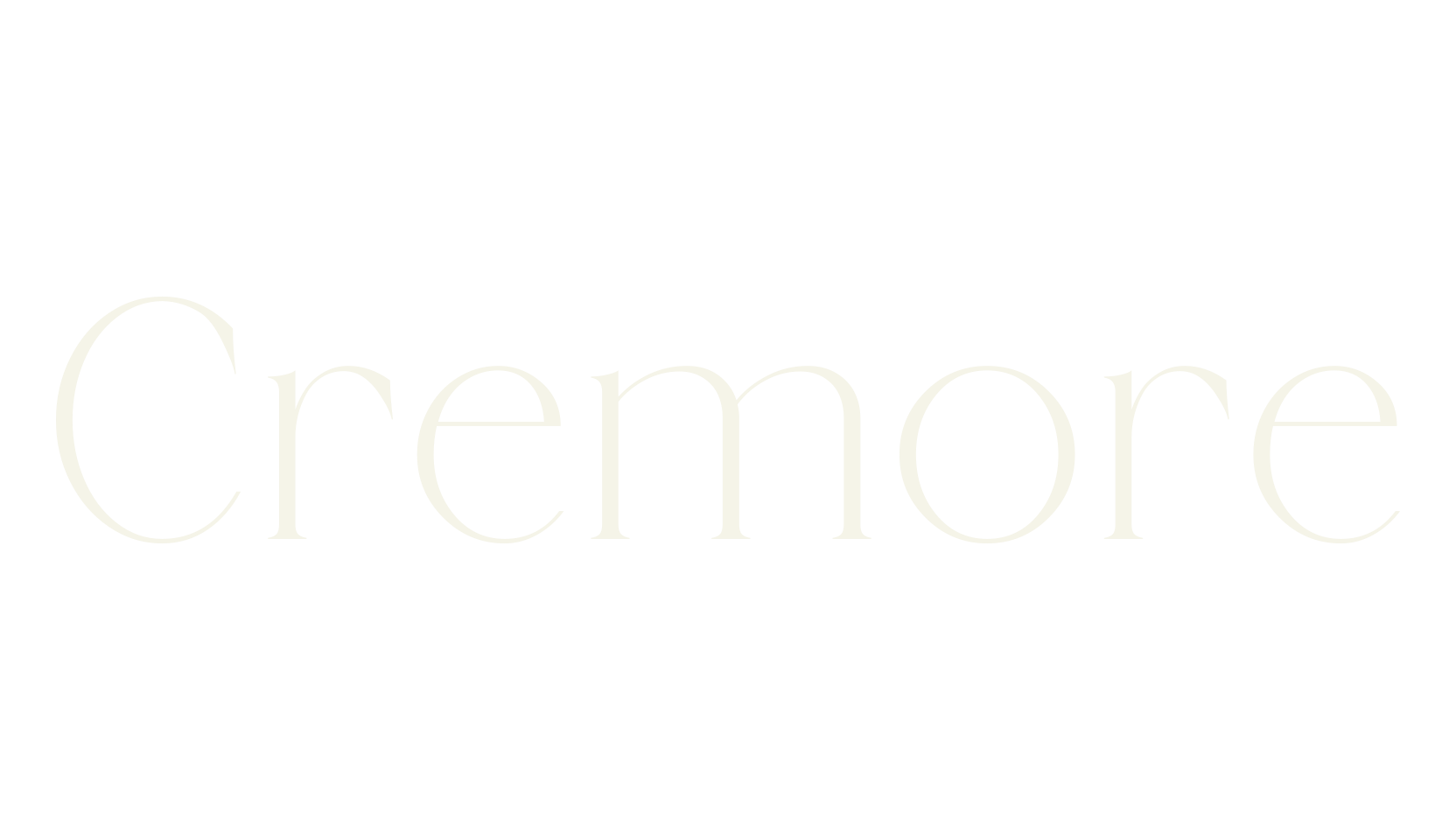 Cremore, serif font preview