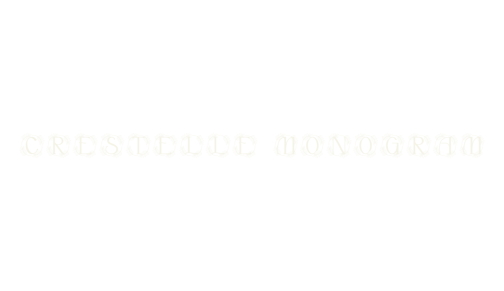 Crestelle Monogram, monogram font preview