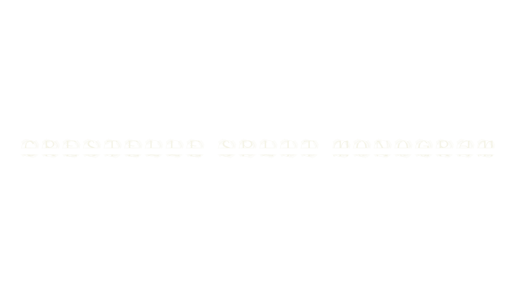 Crestelle Split Monogram, monogram font preview