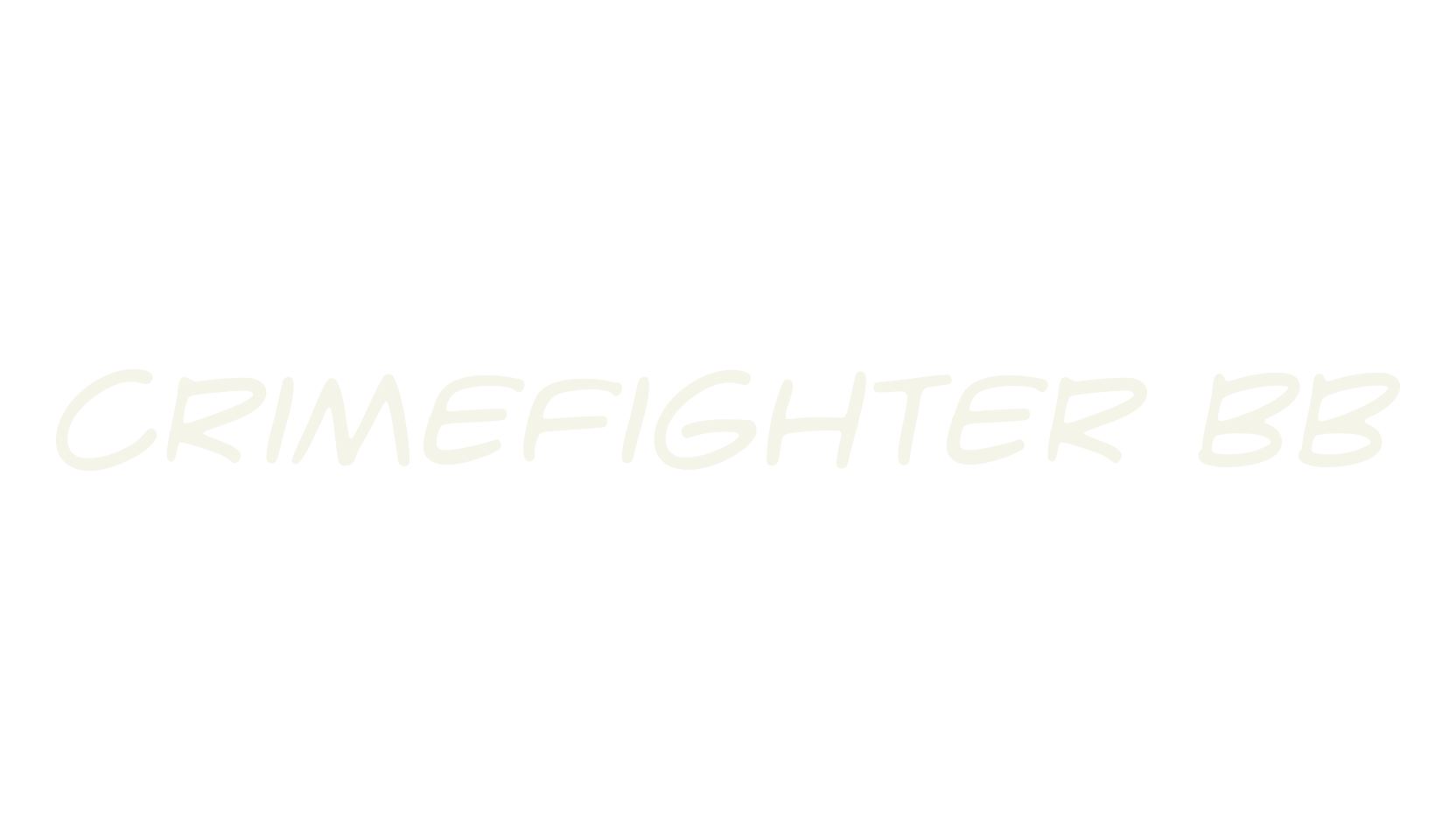 CrimeFighter BB, handwritten font preview