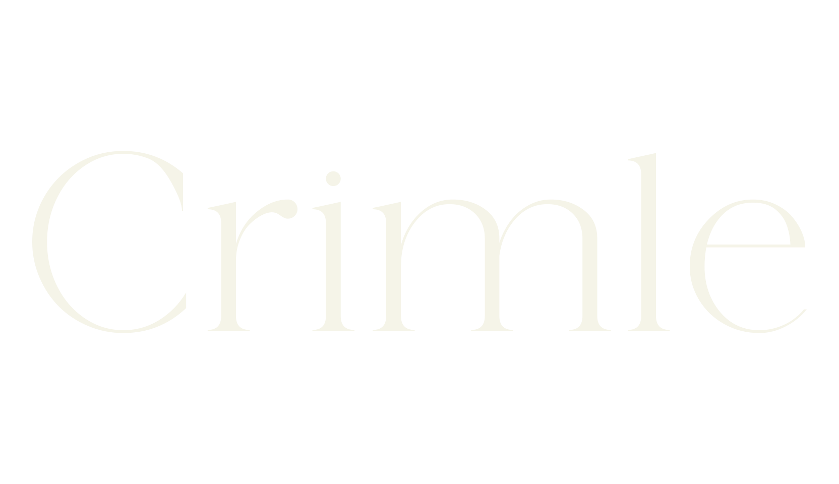 Crimle, modern font preview