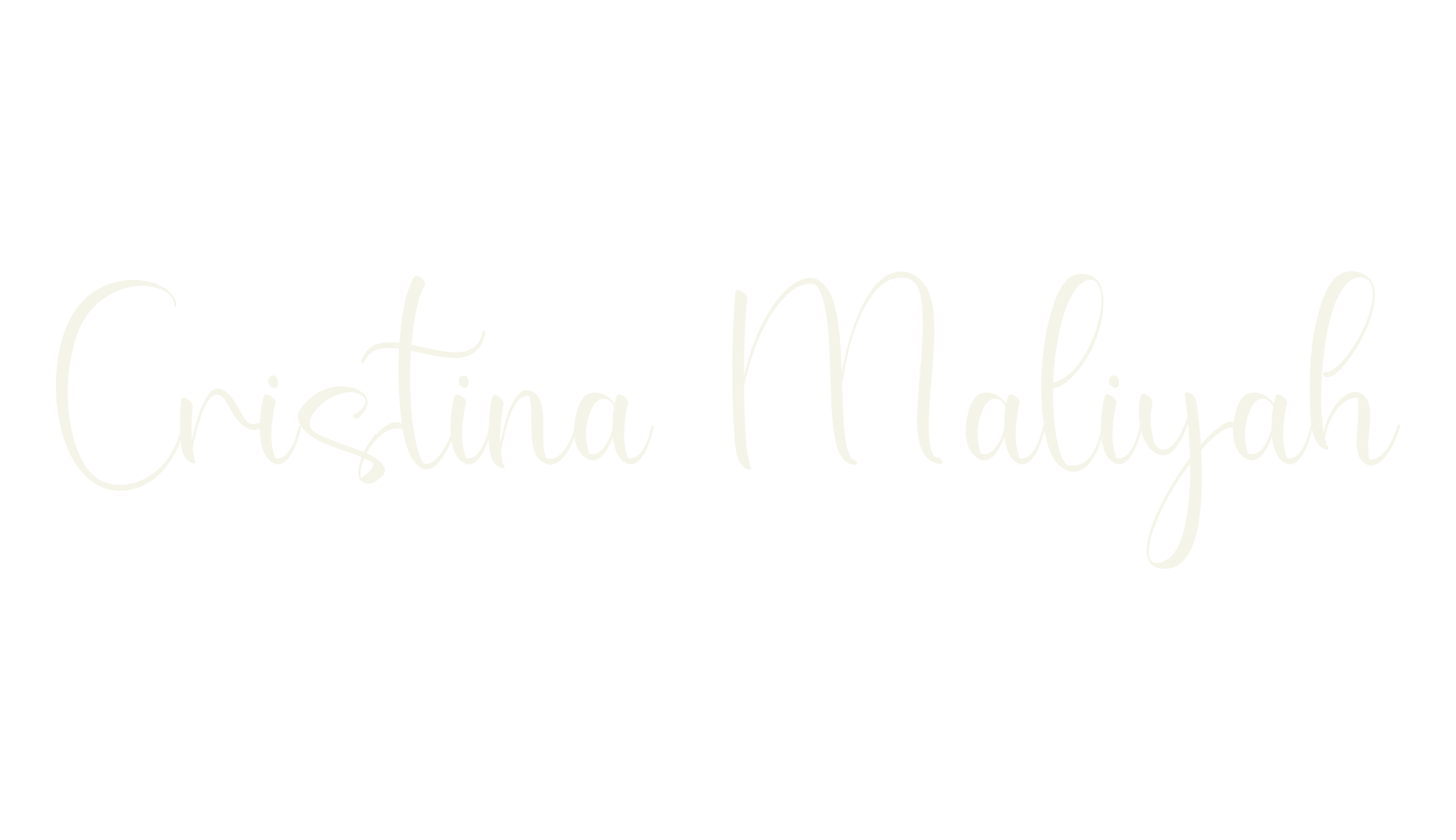 Cristina Maliyah, calligraphy font preview