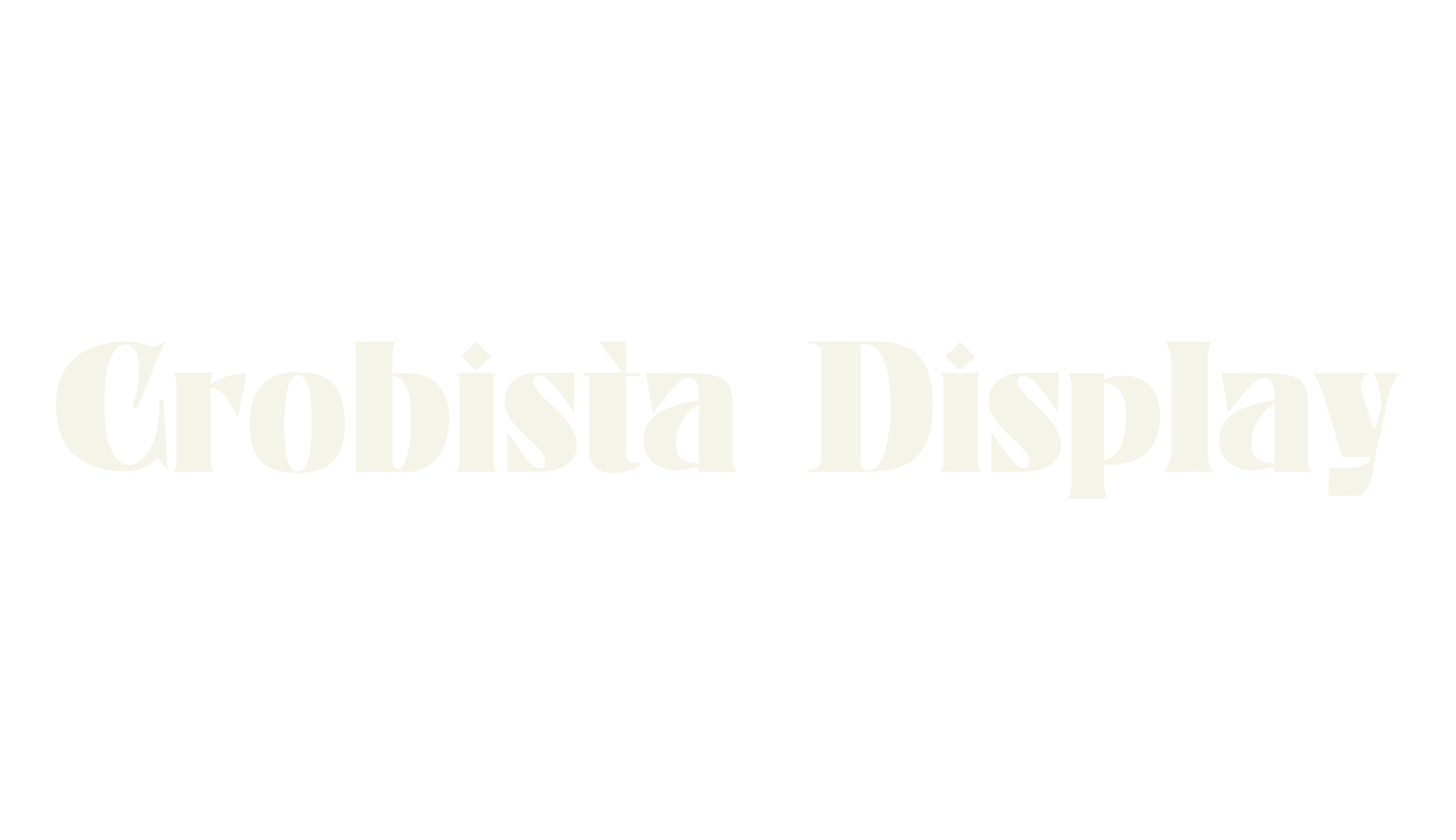 Crobista Display, serif font preview