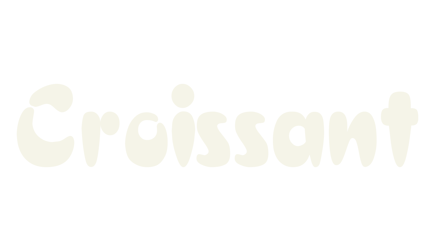 Croissant, decorative font preview