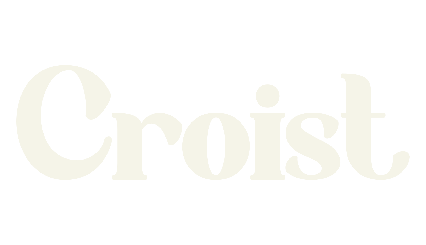 Croist, logo font preview