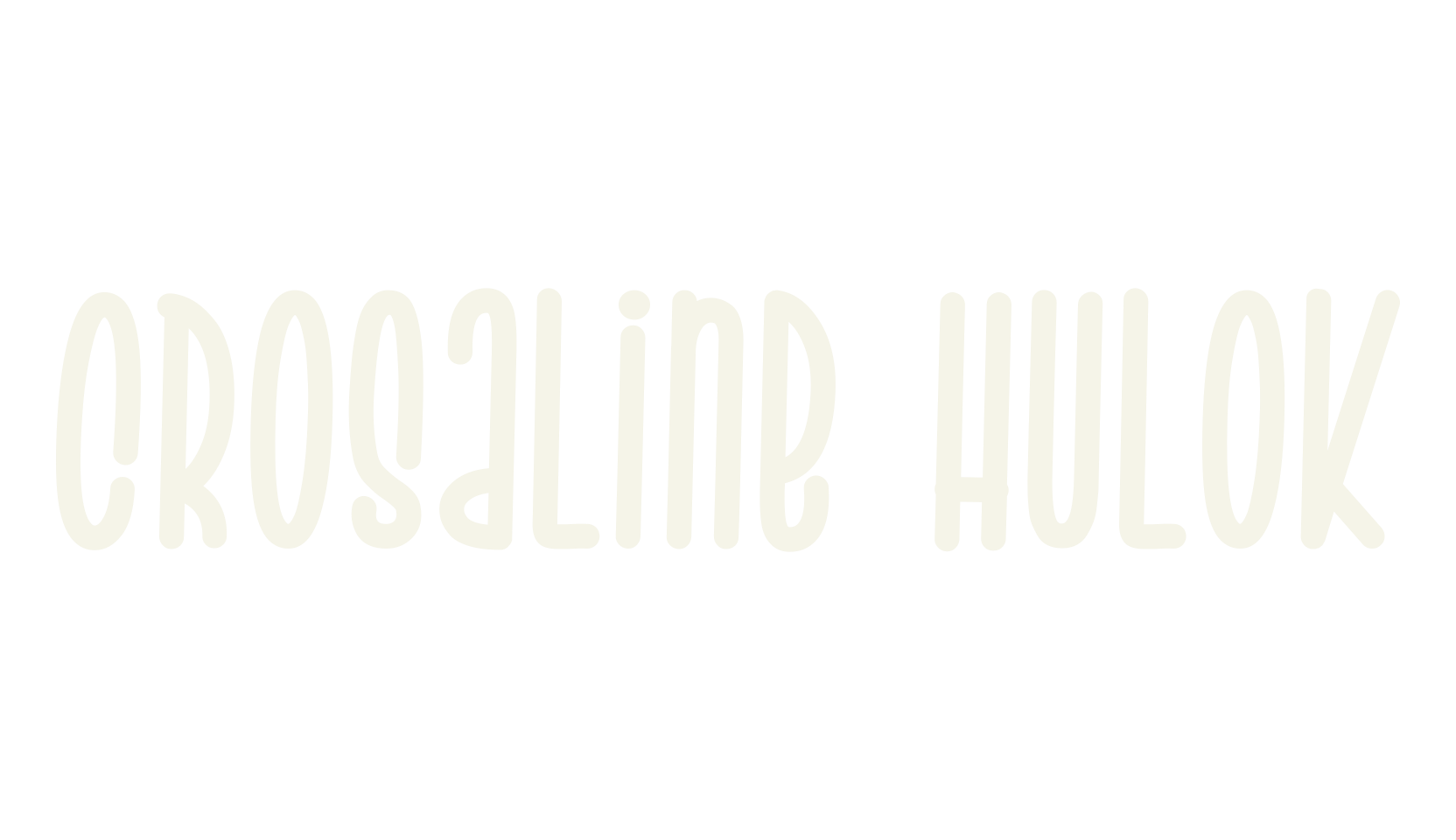 Crosaline Hulok, groovy font preview