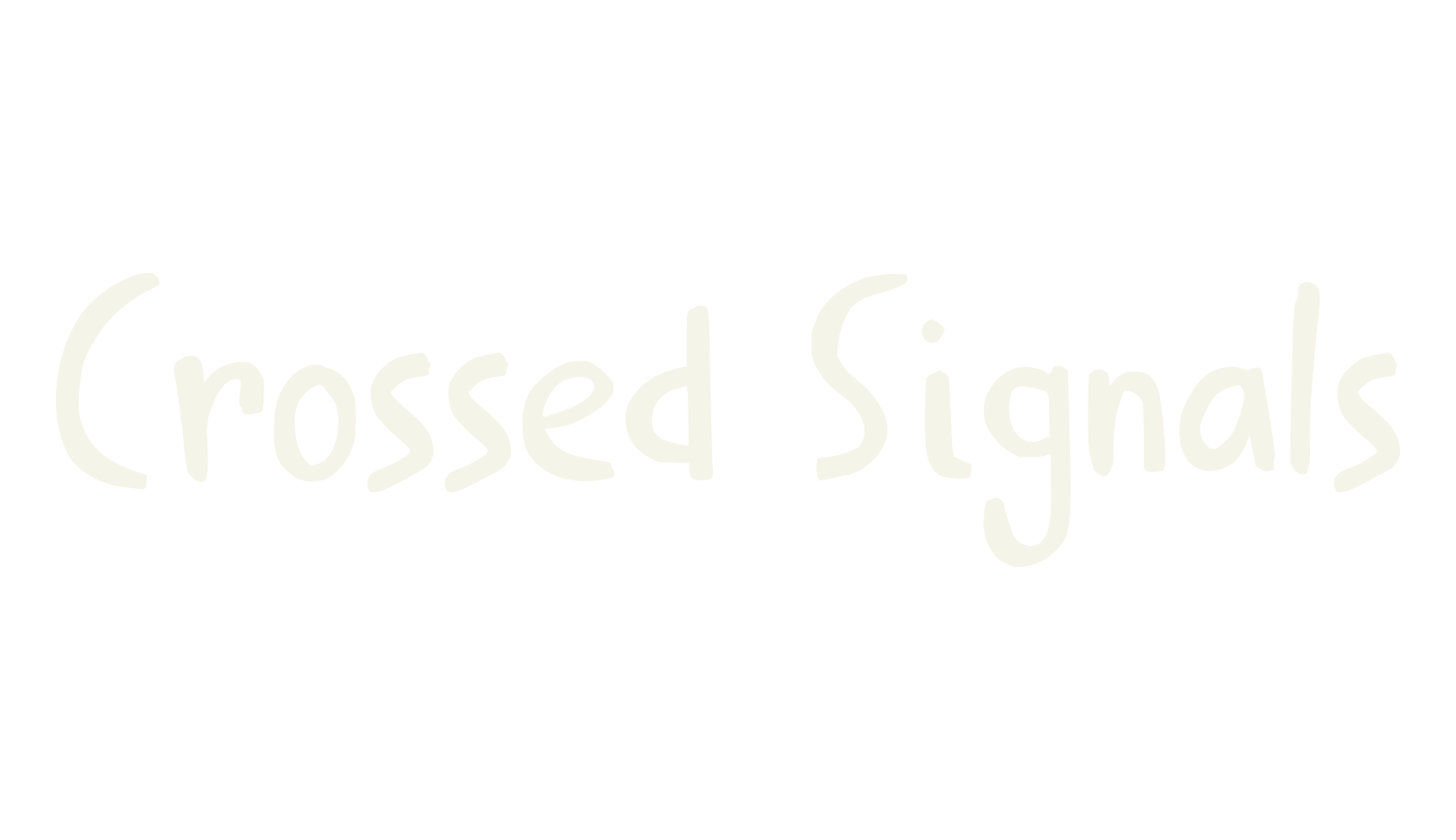 Crossed Signals, handwriting font preview