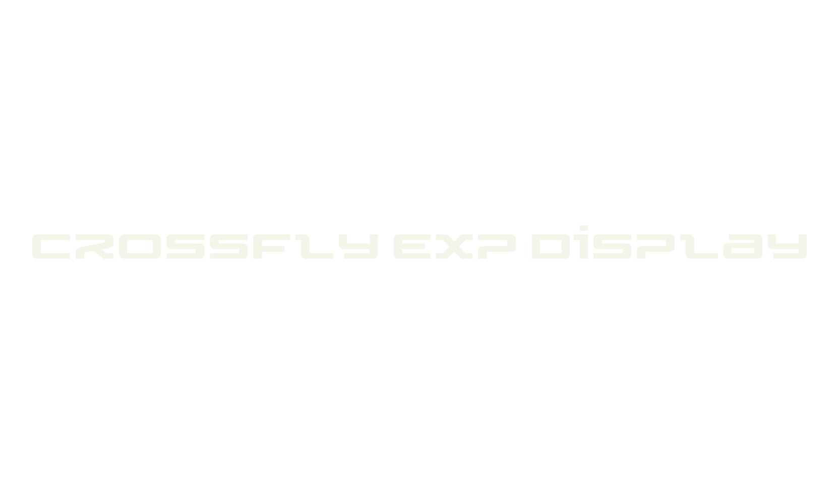 Crossfly Exp Display, racing font preview