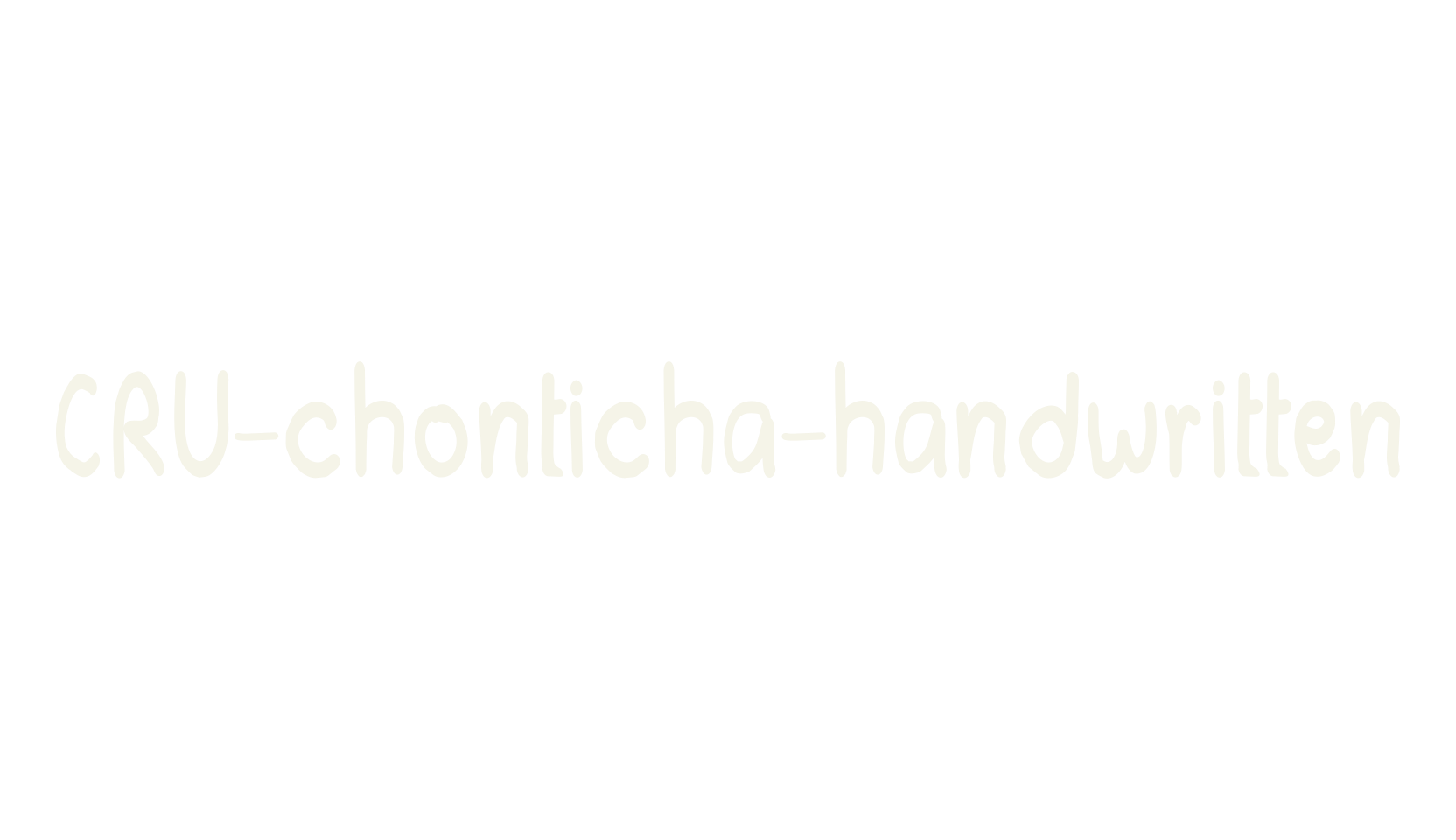 CRU-chonticha-handwritten, กขคง font preview