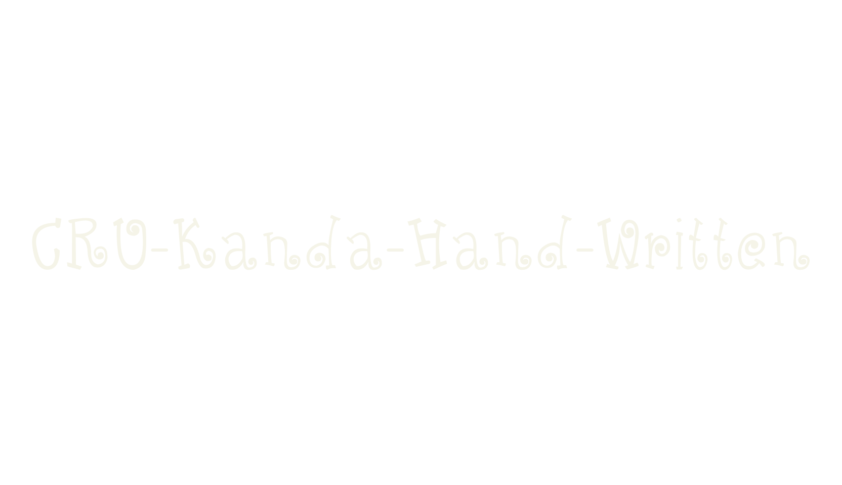 CRU-Kanda-Hand-Written, kanda font preview
