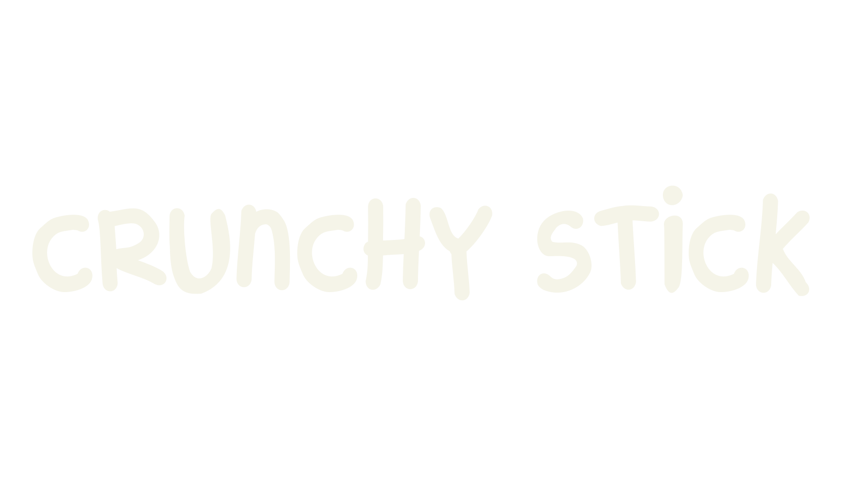 CRUNCHY STICK, handwriting font preview