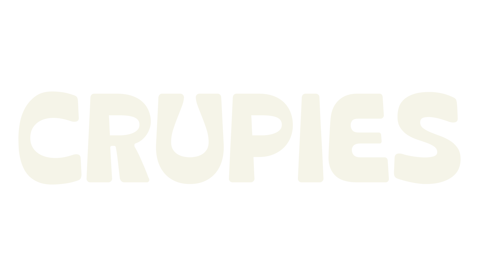 Crupies, whimsical font preview
