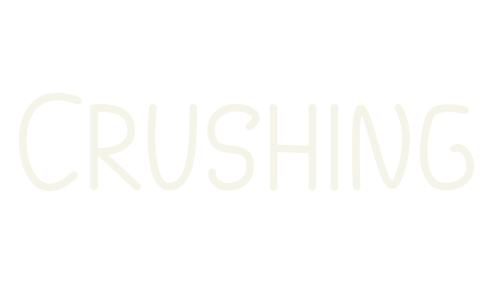 Crushing, bold font preview