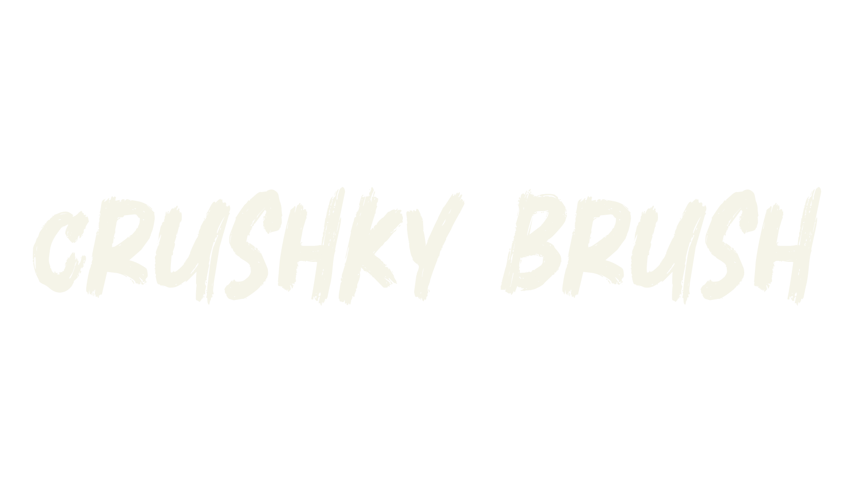 Crushky Brush, brush font preview