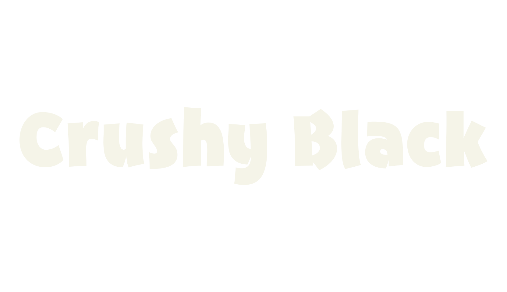 Crushy Black, sans font preview