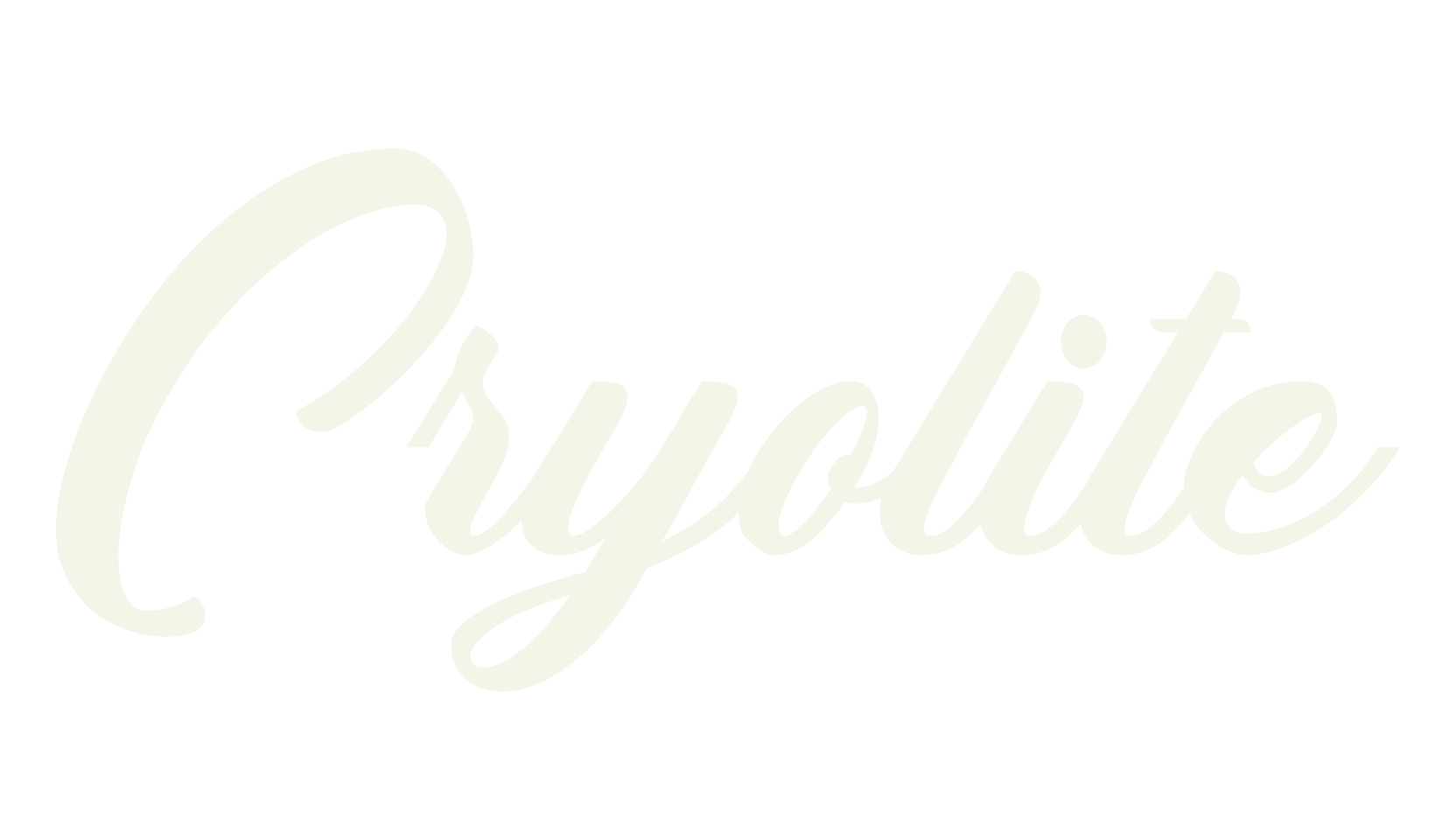 Cryolite, brush font preview