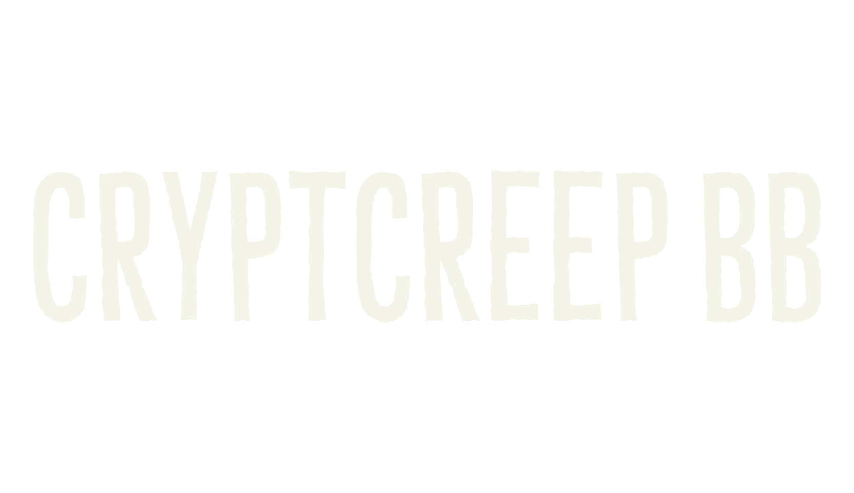 CryptCreep BB, fantasy font preview