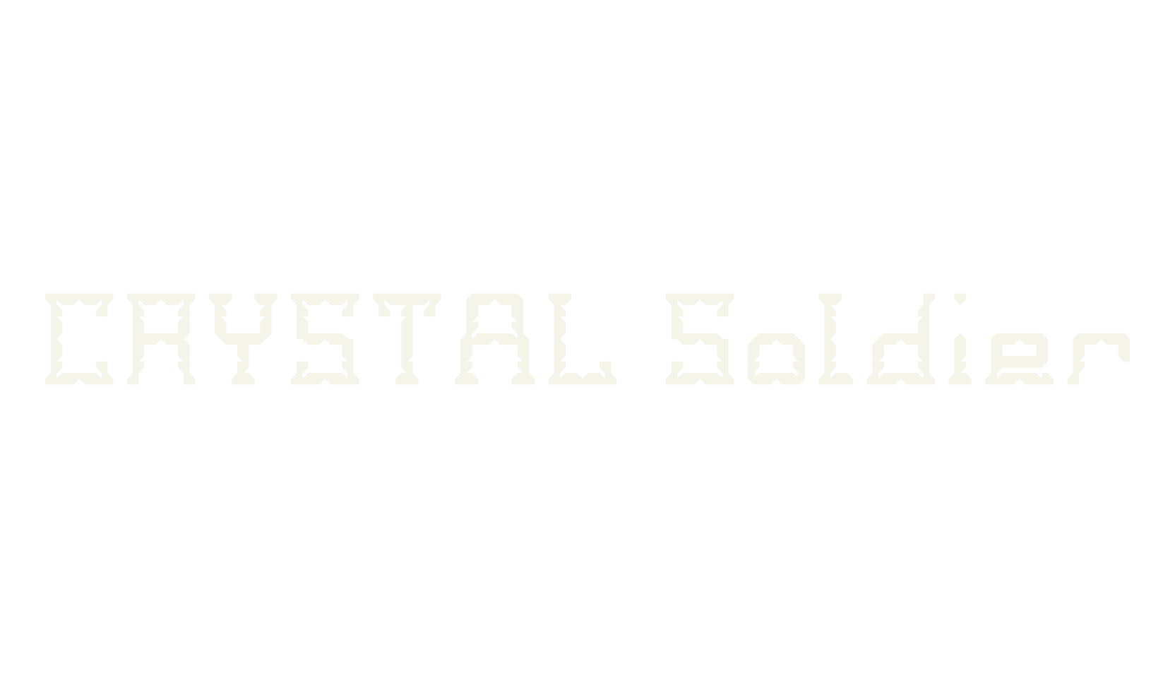 CRYSTAL Soldier, display market font preview